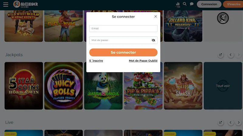 Alexandarcasino France jeux en ligne avis et bonus 2025