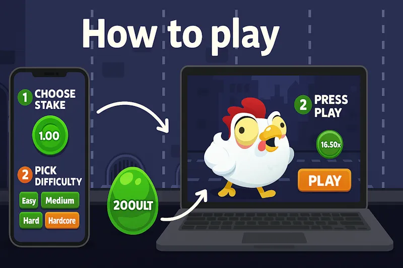 How to play chicken road game – step-by-step